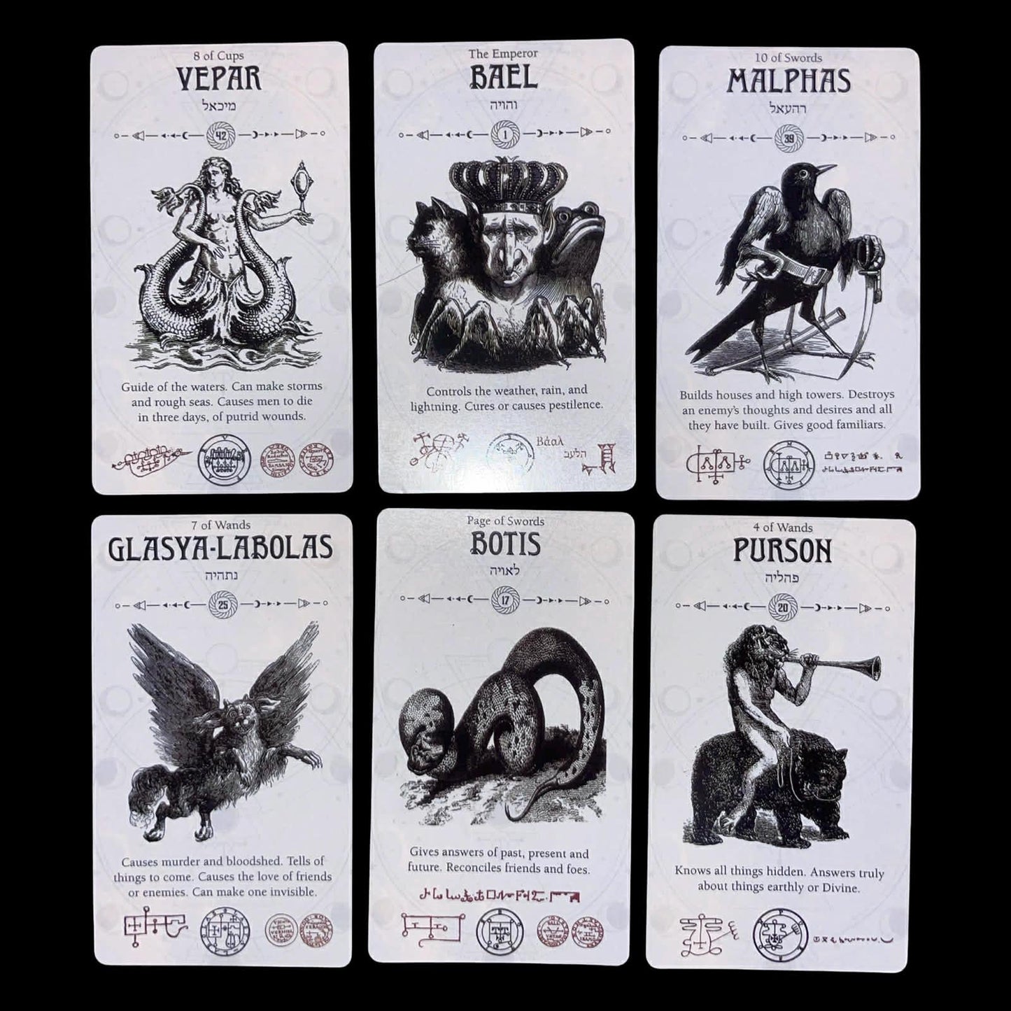 Occult Tarot Deck by Travis McHenry | 78 Demon Cards Inspired by Ars Goetia, Occult Divination, Ritual Magic & Esoteric Guide Book