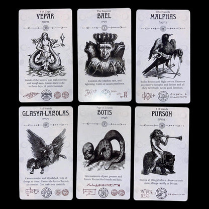 Occult Tarot Deck by Travis McHenry | 78 Demon Cards Inspired by Ars Goetia, Occult Divination, Ritual Magic & Esoteric Guide Book