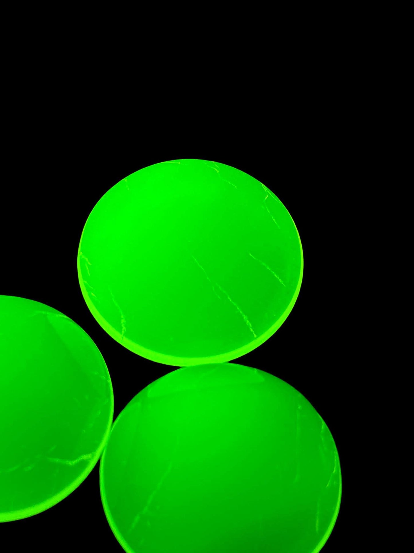 Uranium Glass (Cabochon) 18x18mm | UV Reactive Vaseline Glass | Round Yellowish Opal Gemstone for Jewelry Making, DIY Crafts & Supplies