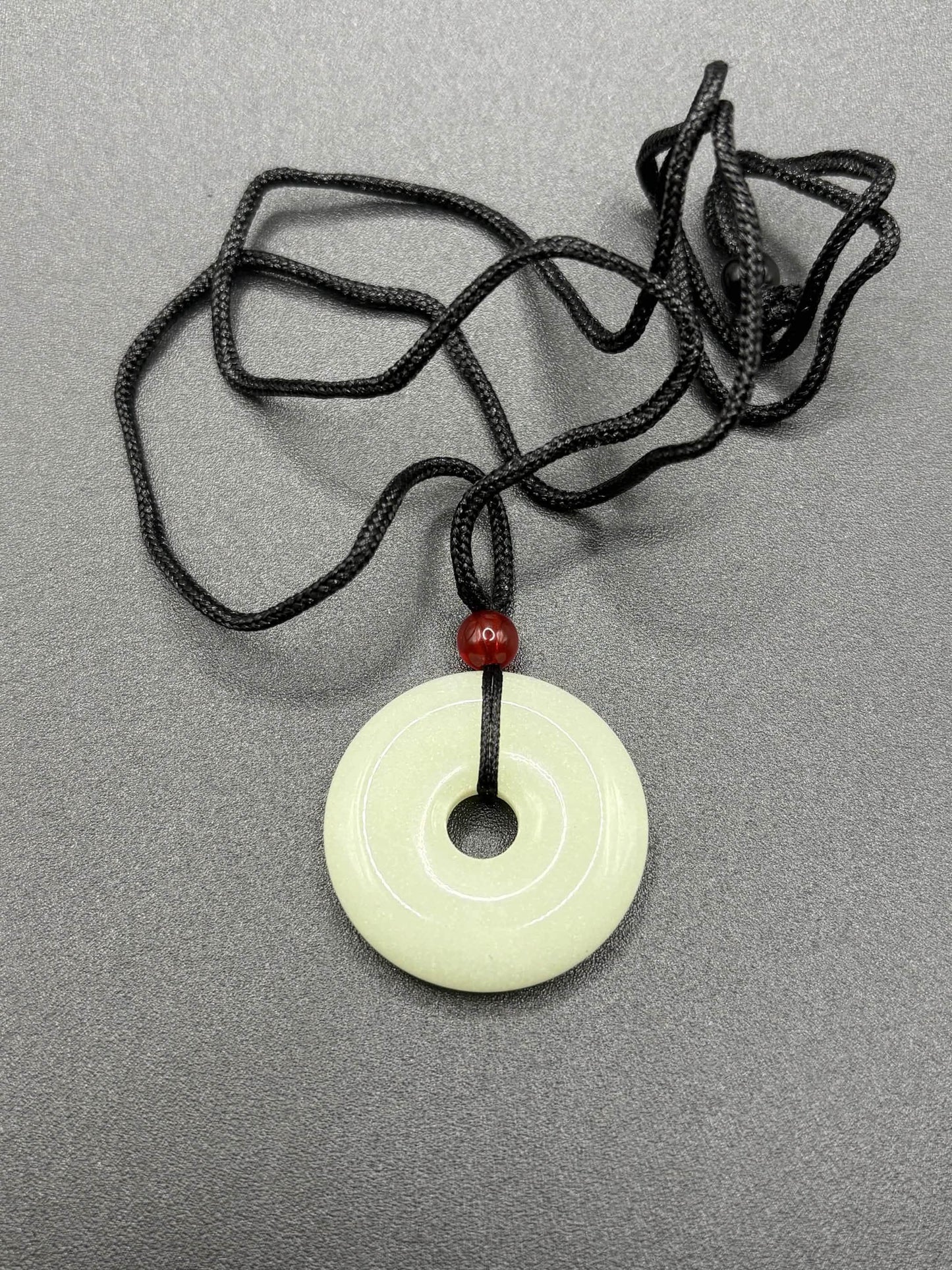 Glowing Donut Shaped Necklace | Green Fluorescent Pendant | Glows In The Dark | Beautiful Phosphorous Jewelry