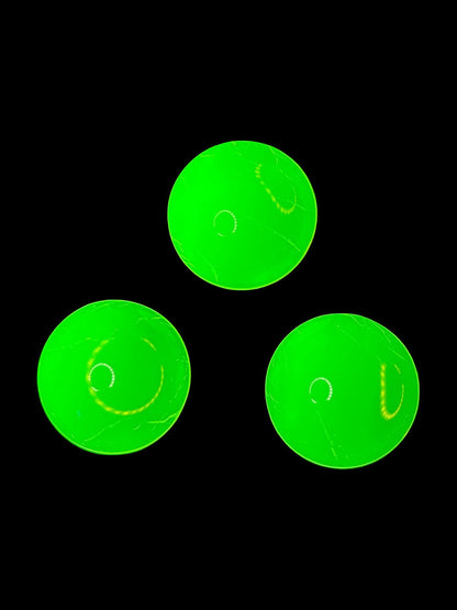 Uranium Glass (Cabochon) 18x18mm | UV Reactive Vaseline Glass | Round Yellowish Opal Gemstone for Jewelry Making, DIY Crafts & Supplies