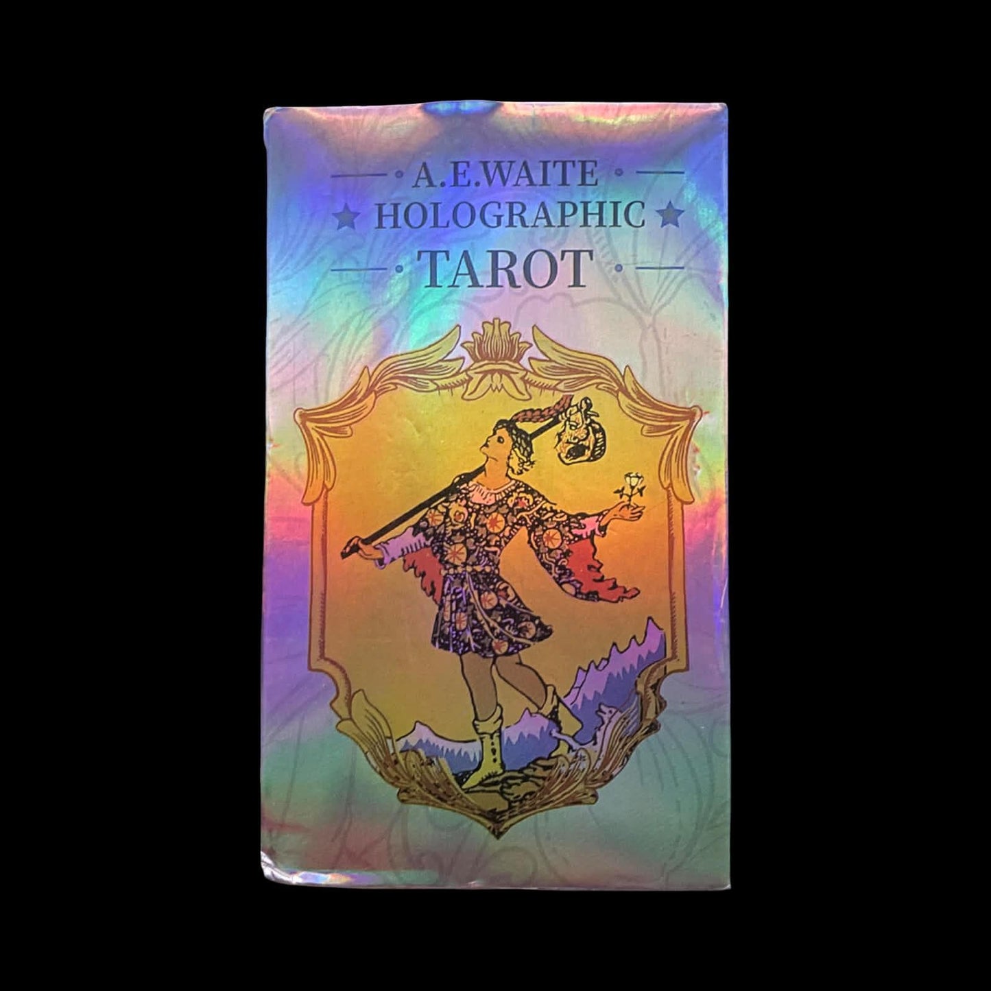 Holographic Tarot by A.E. Waite – 78 Card Rider Waite Smith Deck with Hologram Effect for Tarot Reading & Divination
