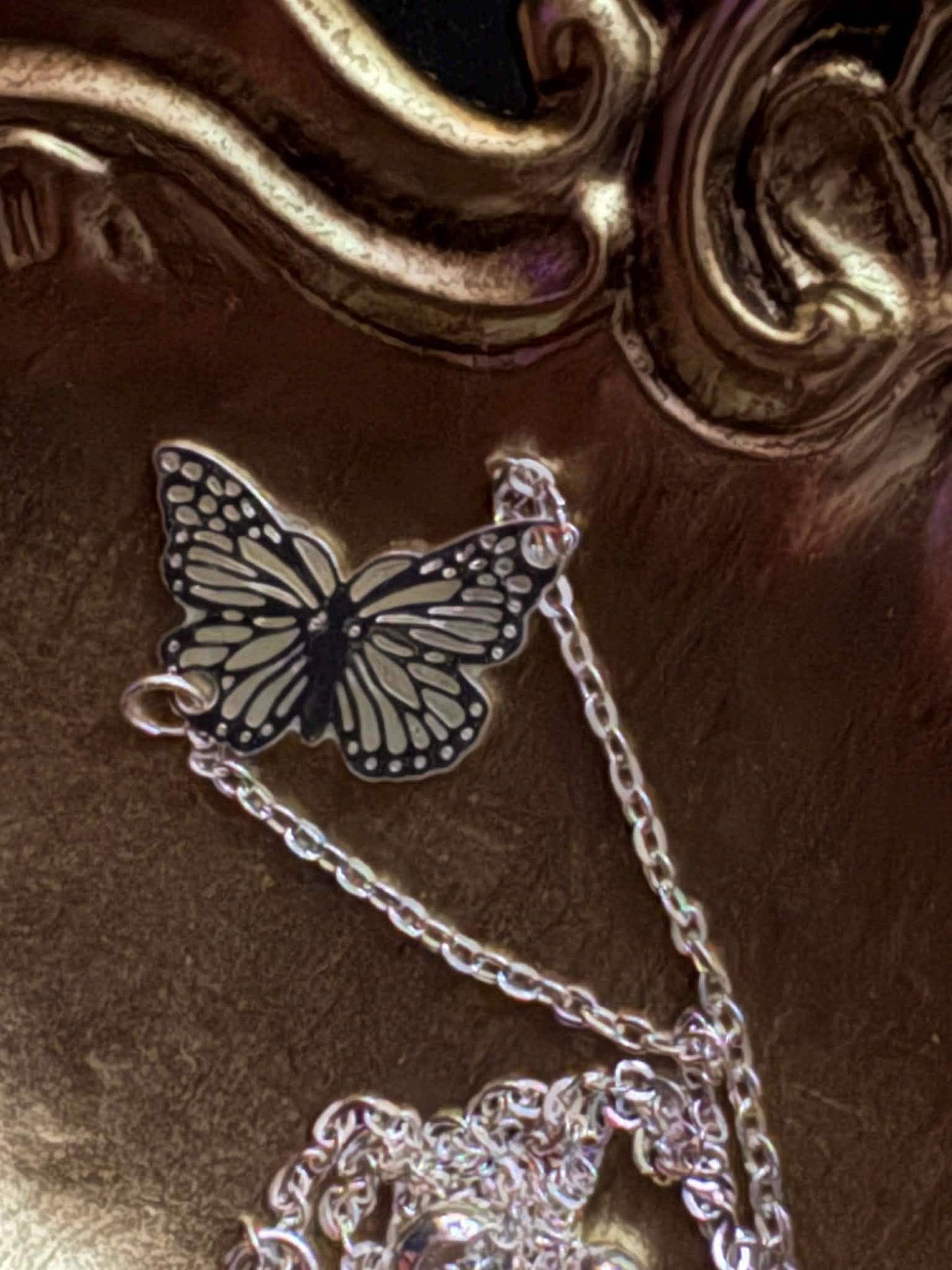 Glowing Turquoise "Butterfly Bracelet" | It Glows In The Dark | Phosphorescent Effect | Adjustable Insect Luminous Jewelry