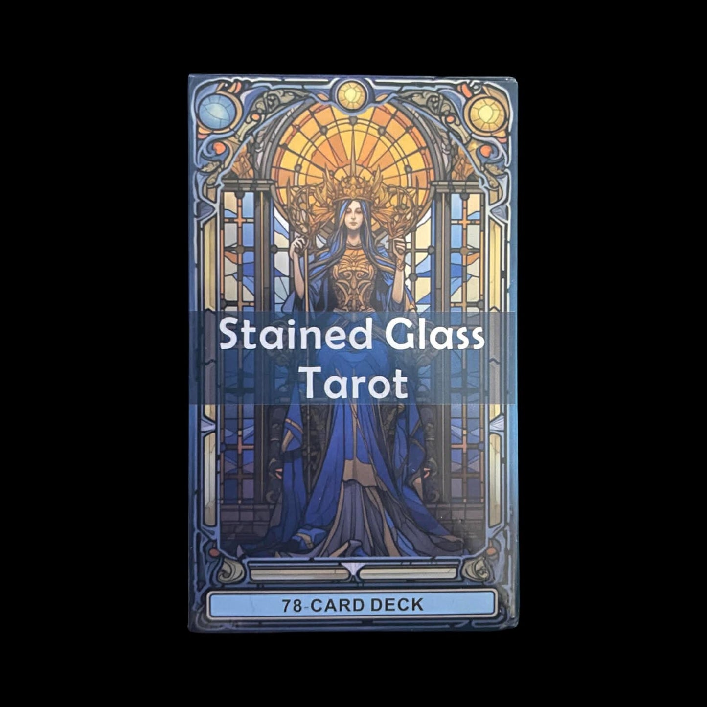Stained Glass Tarot – 78 Card Illuminated Deck for Divination, Spiritual Guidance, Intuitive Reading & Esoteric Insight