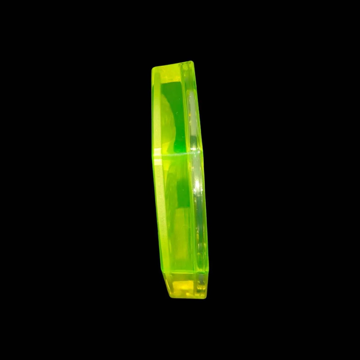 Versace Rosenthal Medusa Coaster From Uranium Glass – Rare Vaseline Glass Paperweight That Glows Vividly Green Under UV Light – Exclusive Collector’s Art Piece